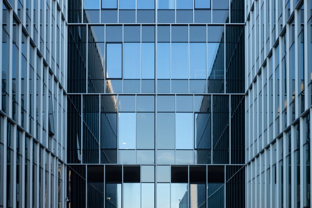 Contemporary office building facade